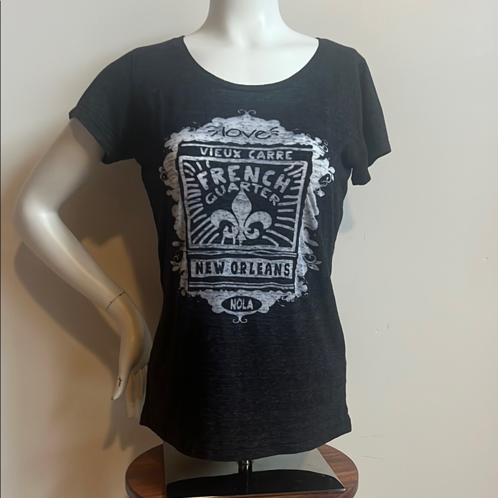 Blue 84 Black Fitted Graphic Short Sleeve Tee